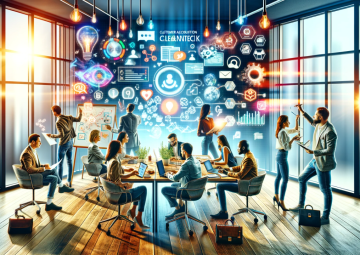 A Few people standing in a room